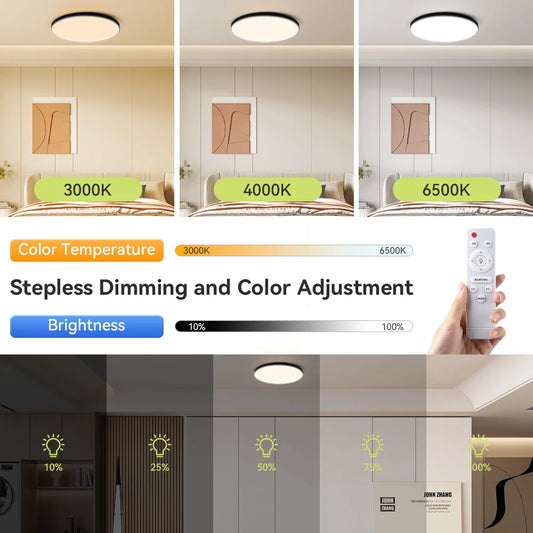 3 Colors Dimmable Smart Led Ceiling Light with Remote Control
