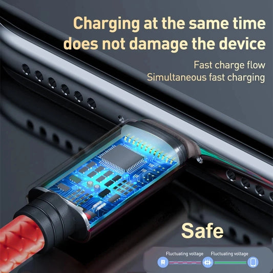 3 In 1 Micro USB Charging Cable For ios/Android/Type-C.