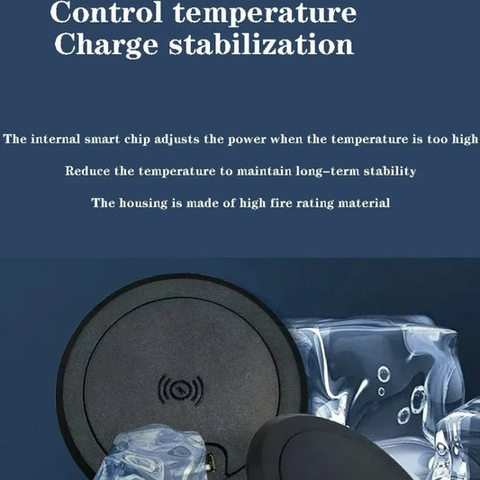 High Quality Black Round 10w Desktop Grommet Wireless Charging