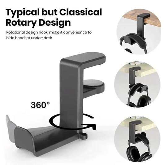 360° Rotating Headphone Stand Desktop Headset Holder