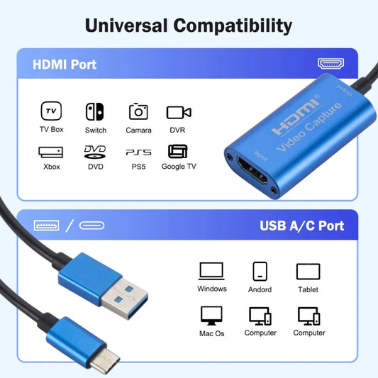 HDMI-compatible USB 3.0 Video Capture Card