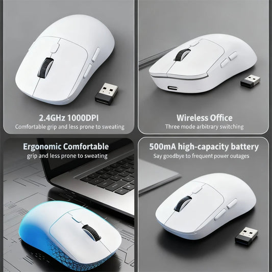 Wireless Ergonomic Mouse With Adjustable DPI Wired 2.4G/ Bluetoothe