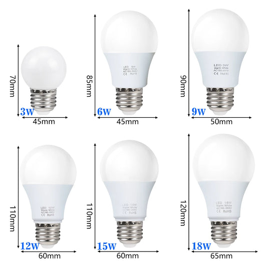 3W 6W 9W 12W 15W 18W LED Smart Bulbs
