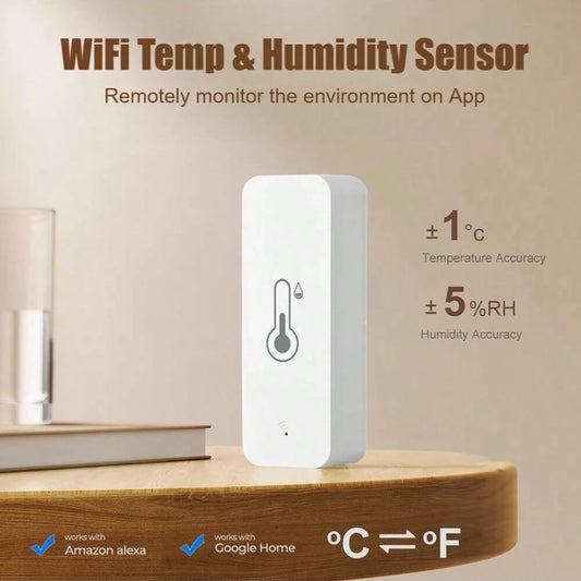Smart Temperature & Humidity Sensor with WiFi Low Battery Alert