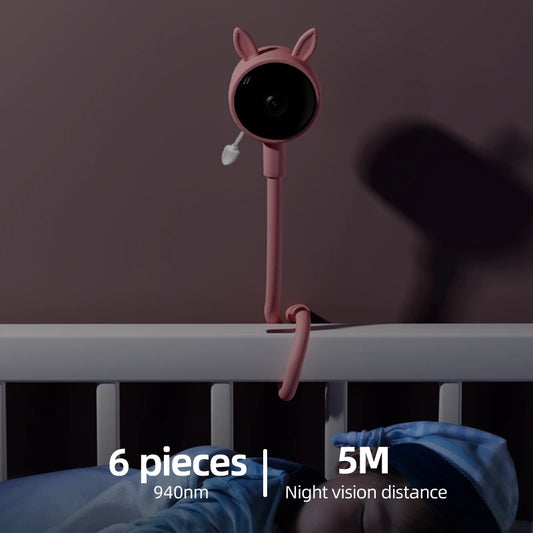 1080P HD Baby Monitor 2 Million Pixel Camera with Sound/Temperature Detection and Infrared Night Vision
