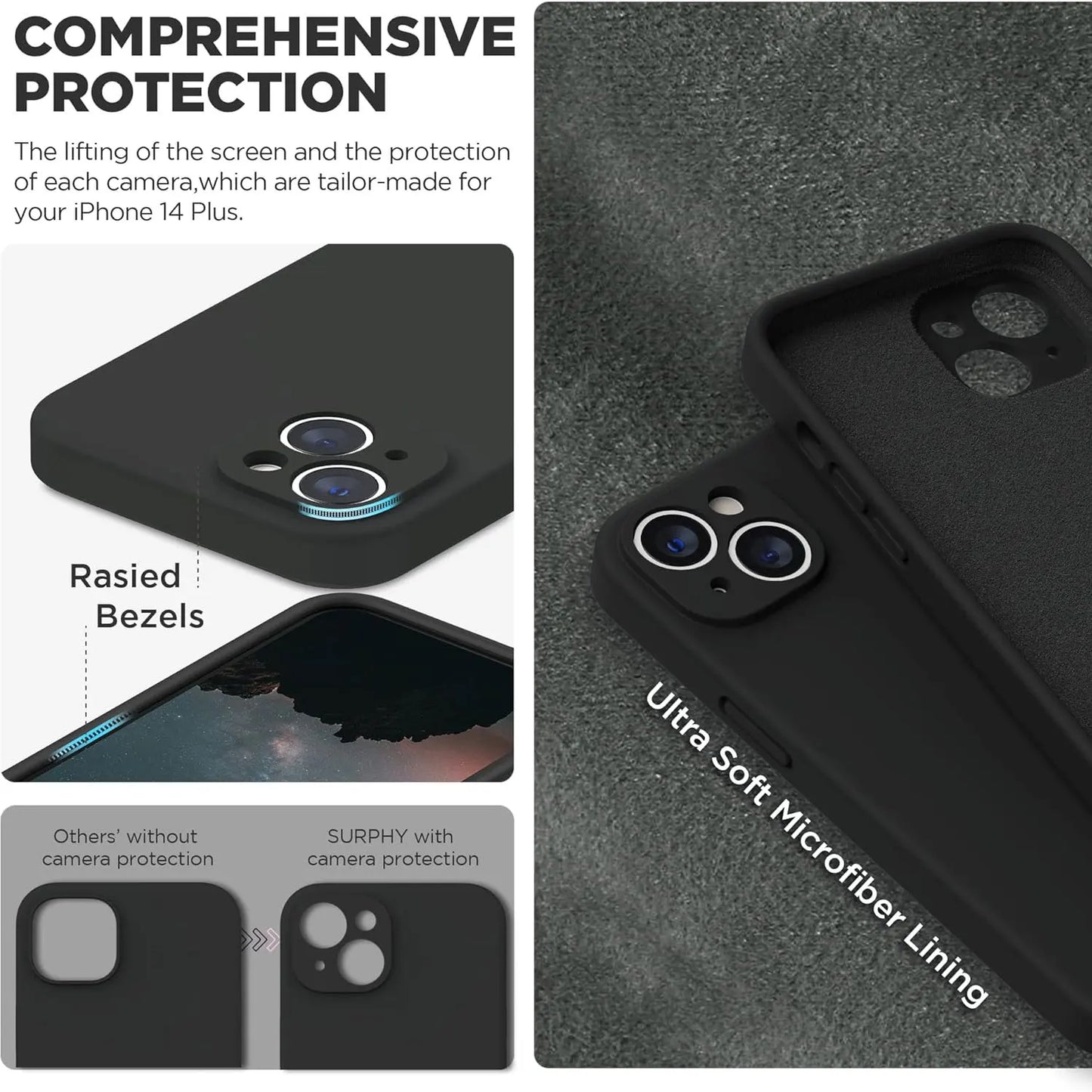 Shockproof Black Phone Case