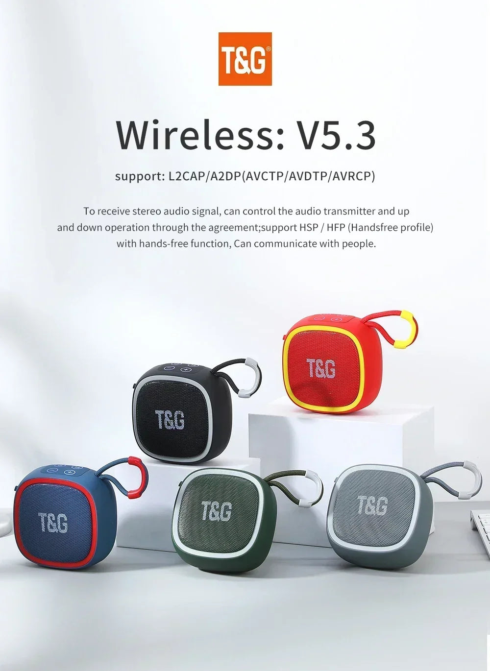 Bluetooth Speaker Mini Portable IPX4 Waterproof Wireless Loudspeaker